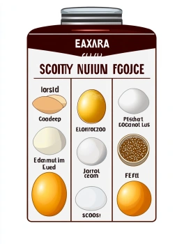 Приклад етикетки продукту з виділеними важливими елементами для аналізу